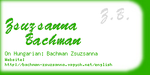 zsuzsanna bachman business card